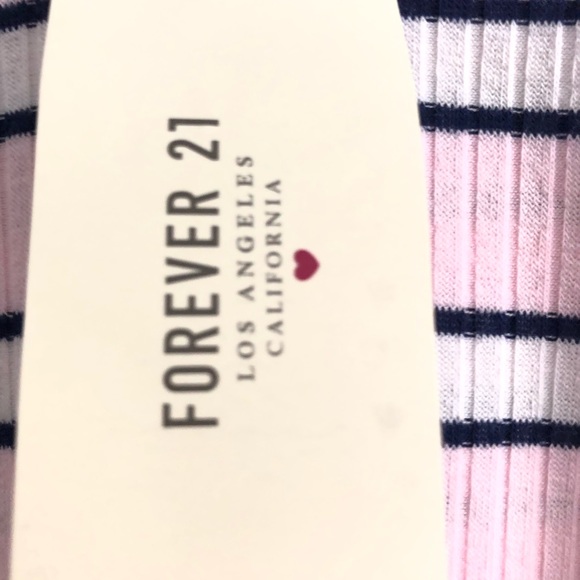 FOREVER21 PRETTY light pink striped long sleeve. - Picture 4 of 5